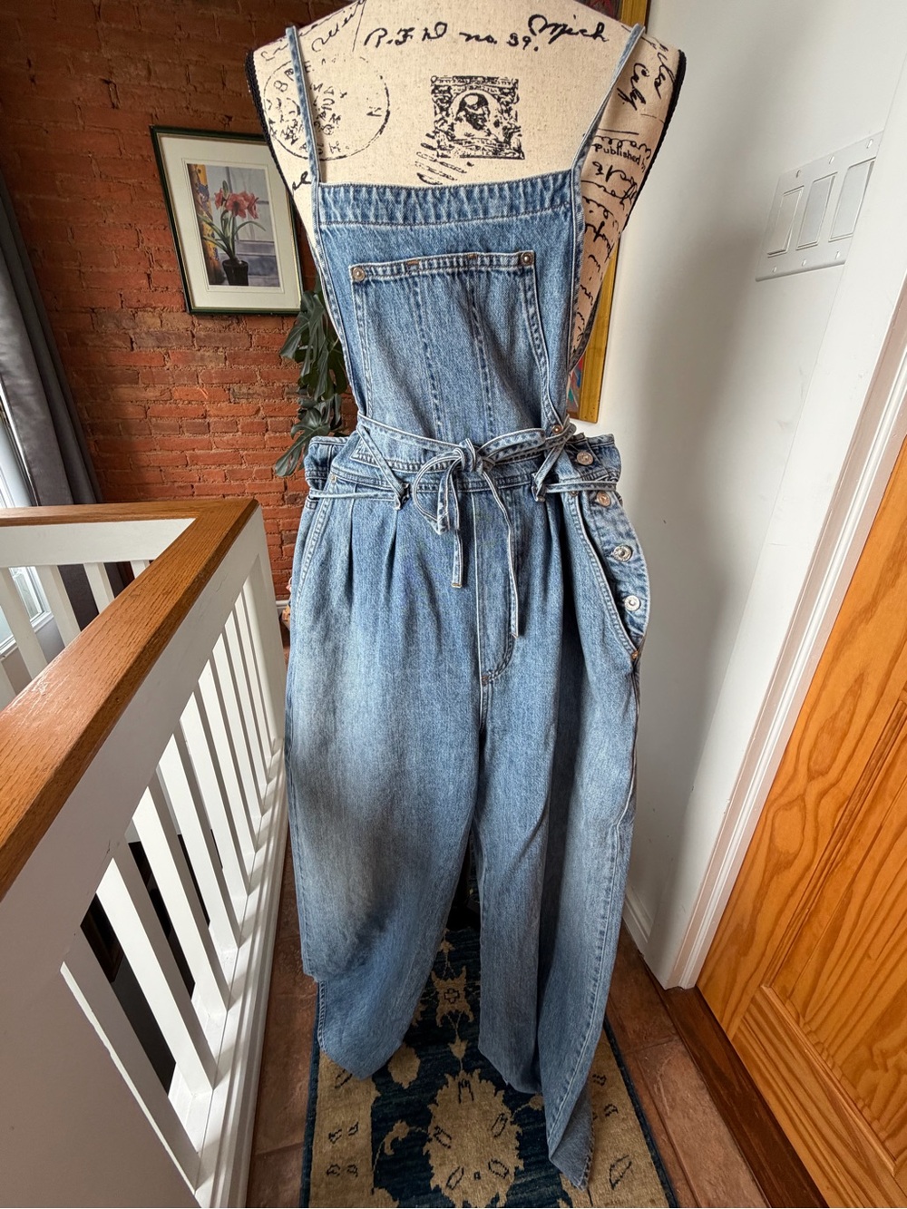 Citizens Of Humanity Washed Blue Denim Women’s Overalls